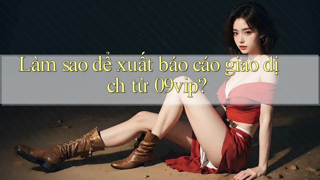 Làm sao để xuất báo cáo giao dịch từ 09vip?
