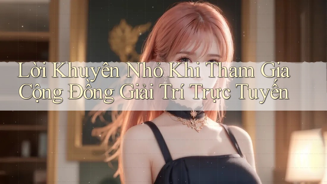 Lời Khuyên Nhỏ Khi Tham Gia Cộng Đồng Giải Trí Trực Tuyến