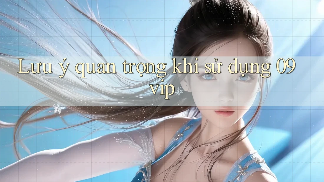 Lưu ý quan trọng khi sử dụng 09vip