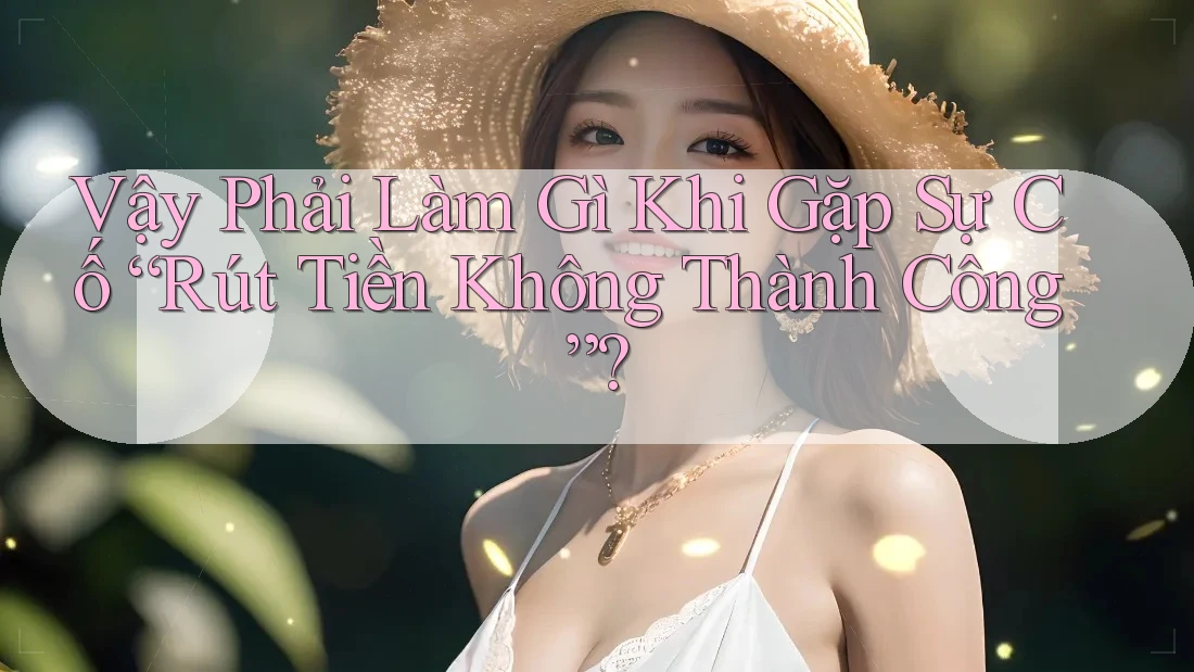 Vậy Phải Làm Gì Khi Gặp Sự Cố “Rút Tiền Không Thành Công”?
